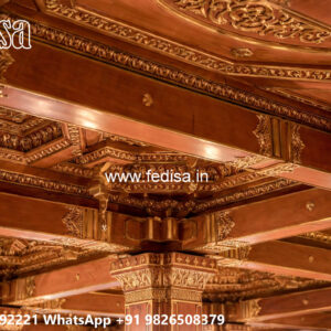 Wooden Classic Ceiling Design Readymade Pop Design No-14035