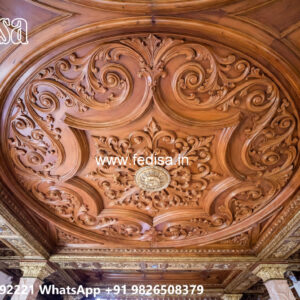 Wooden Classic Ceiling Design Simple Pop Design For Dining Room No-14045