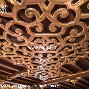 Wooden Classic Ceiling Design Gypsum Board Design For Salon No-14055