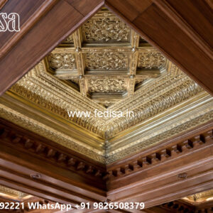 Wooden Classic Ceiling Design Pop Ceiling Design Latest No-14063