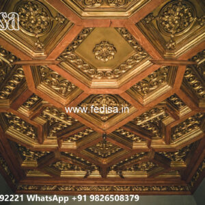 Wooden Classic Ceiling Design Pop Upper Wall Design No-6085
