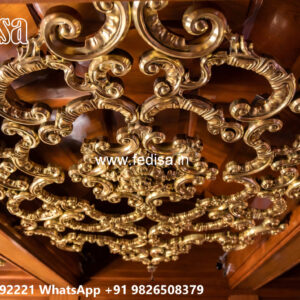 Wooden Classic Ceiling Design False Ceiling Design For Beauty Parlor No-6087