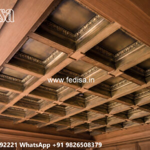 Wooden Classic Ceiling Design Home Ceiling Pop No-6109