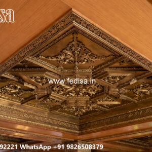Wooden Classic Ceiling Design Pop Bedroom Wall Design No-6113