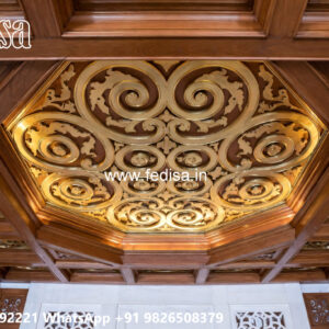 Wooden Classic Ceiling Design Pop Ceiling Design For Corridor No-6118