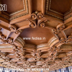 Wooden Classic Ceiling Design Pop Ceiling Design For Bathroom No-6123