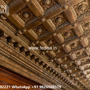 Wooden Classic Ceiling Design Pop Design Dukan No-6128