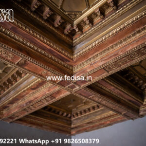 Wooden Classic Ceiling Design Fall Ceiling Flower Design No-6134