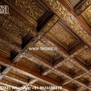Wooden Classic Ceiling Design Spotlight Pop Design No-6139