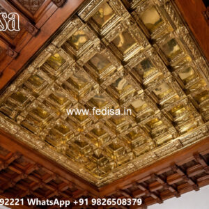 Wooden Classic Ceiling Design Pop Design Bedroom Latest No-6149