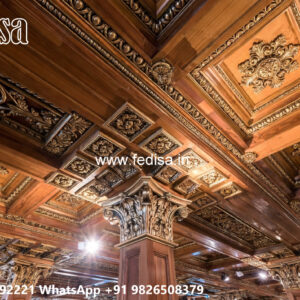 Wooden Classic Ceiling Design Pop Murga Jali False Ceiling No-6183