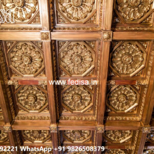 Wooden Classic Ceiling Design Foyer Pop Design No-6194