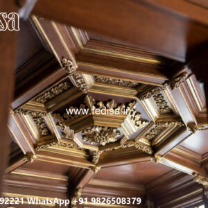 Wooden Classic Ceiling Design Modern Hall Pop Design No-6195