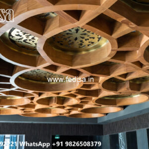 Wooden Classic Ceiling Design Pop Full Patti Design No-6198