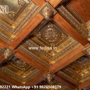 Wooden Classic Ceiling Design Roof Border Pop Design No-6211