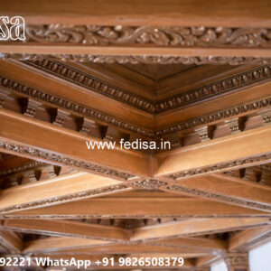 Wooden Classic Ceiling Design Pop Ceiling Design With Glass No-6215