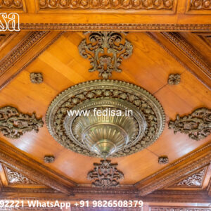 Wooden Classic Ceiling Design Pop Design Big Hall No-6250