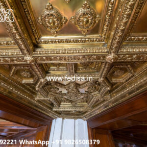 Wooden Classic Ceiling Design Plaster Of Paris Interior Design No-6261