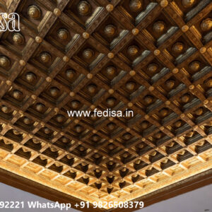 Wooden Classic Ceiling Design Pop Design For Long Gallery No-6272