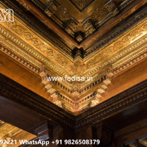 Wooden Classic Ceiling Design Pop Design Simple Hall No-6274