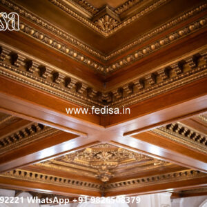 Wooden Classic Ceiling Design Bethak Ceiling Design No-6286