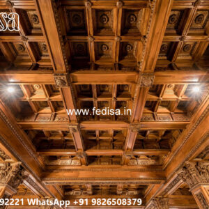 Wooden Classic Ceiling Design Pop Brick Wall Design No-6296