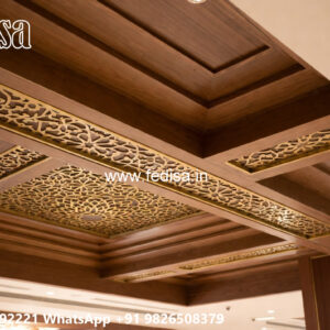 Wooden Classic Ceiling Design Pop Ceiling Design Painting No-6308