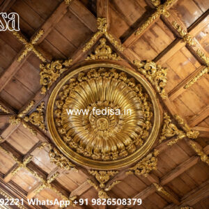Wooden Classic Ceiling Design Simple And Best Pop Design No-6312