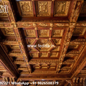 Wooden Classic Ceiling Design Plus Minus Room Design No-6316