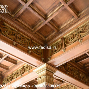 Wooden Classic Ceiling Design Pop Design Ceiling Color No-6340
