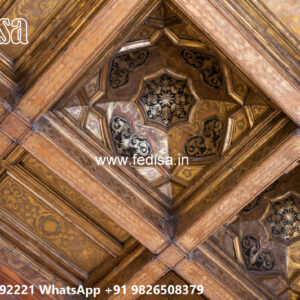 Wooden Classic Ceiling Design Pop Wall Design For Tv No-6350