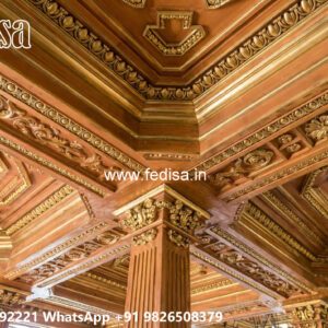 Wooden Classic Ceiling Design Fall Ceiling Design For Jewelry Shop No-6364