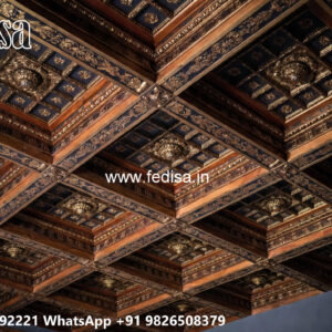 Wooden Classic Ceiling Design Hall Ceiling Flower Color No-6365