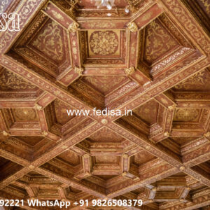 Wooden Classic Ceiling Design Simple Flower Pop Design No-6380