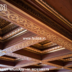 Wooden Classic Ceiling Design Pop Design Minus Plus Latest No-6393