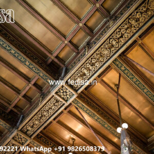Wooden Classic Ceiling Design Pop Ghar Ki No-6394