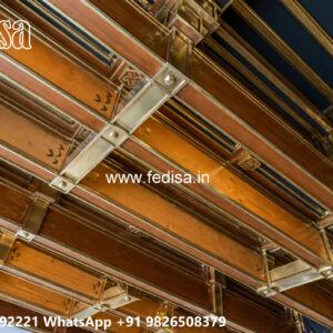 Wooden Classic Ceiling Design Hall Cement Ceiling Design No-6427