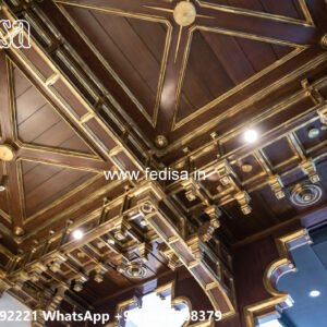 Wooden Classic Ceiling Design False Ceiling For Hall Price No-6434