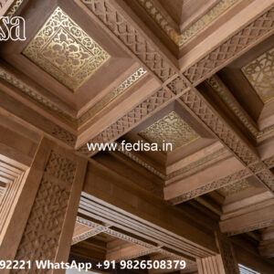 Wooden Classic Ceiling Design Jali Wali False Ceiling No-6435