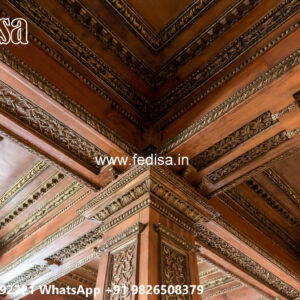 Wooden Classic Ceiling Design Paint Pop Design No-6441