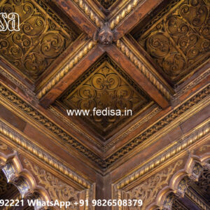 Wooden Classic Ceiling Design Pop Design For Small Passage No-6448