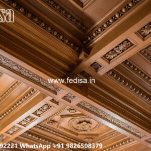 Wooden Classic Ceiling Design False Ceiling Moon Design No-6454