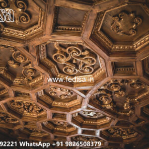Wooden Classic Ceiling Design Latest 2026 Pop Design No-6456