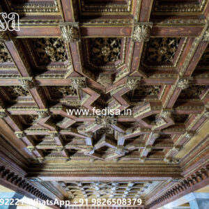 Wooden Classic Ceiling Design Pop For Design No-6457