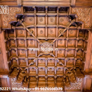 Wooden Classic Ceiling Design Plaster Of Paris Ki Design No-6466