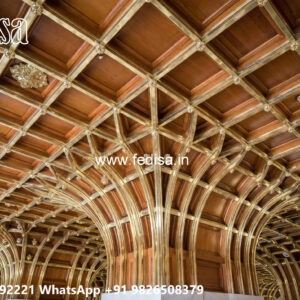 Wooden Classic Ceiling Design Home Room Pop Design No-6476