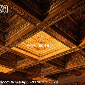 Wooden Classic Ceiling Design Pop Design For Living Room 2026 No-6502
