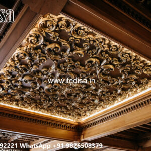 Wooden Classic Ceiling Design Pop Design For Bedroom 2026 No-6512
