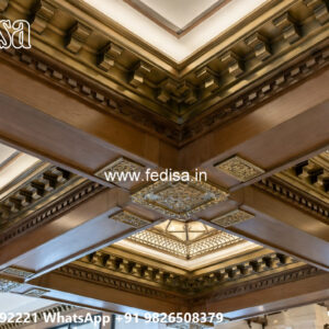 Wooden Classic Ceiling Design Simple False Ceiling Design For Hall No-6521