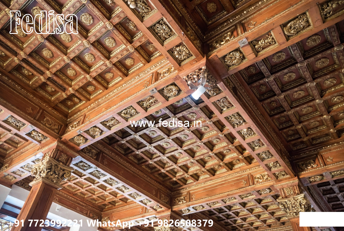 Wooden Classic Ceiling Design Kitchen Pop Design No-6533